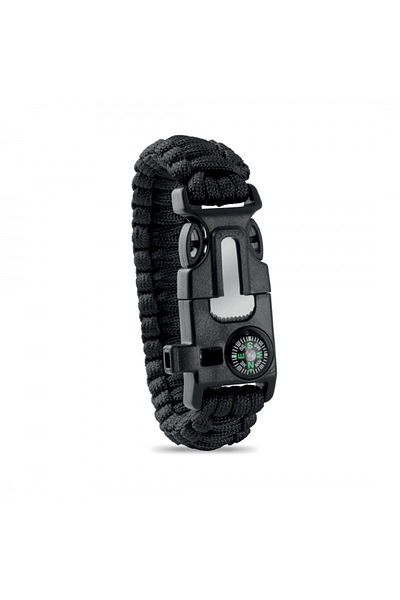 dalimag Bratara de supravietuire in aer liber, tip army, 5 in 1, paracord, busola , fluier, cutit, cremene,