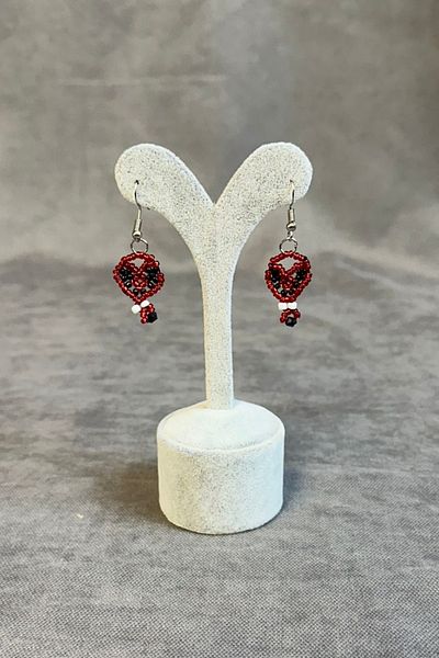 Uretti - Tuğba 9352 9177 Handmade Red Sand Bead Heart Model Jewelry Set