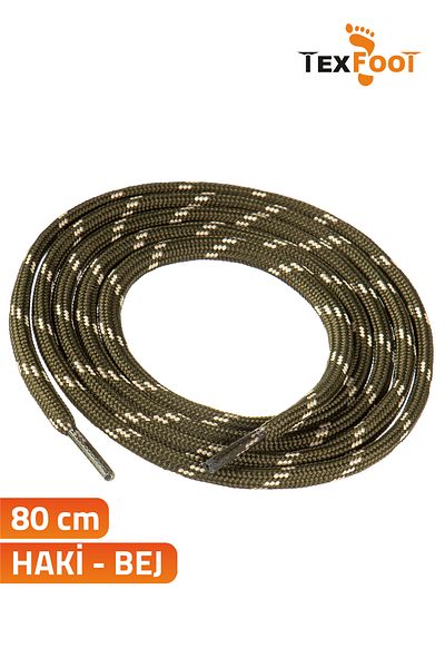 TexFoot Round Polyester Striped Sports Shoe and Boot Laces 80cm