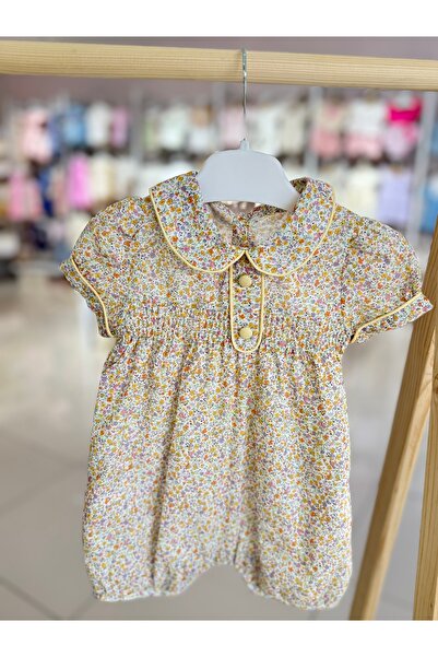 Mymio Çiçekli Kız Bebek Tulum