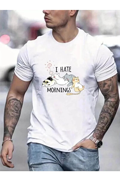 donamod Tricou oversize imprimat unisex - alb