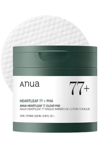 ANUA Heartleaf 77 Toner Pad, Mild Exfoliating Facial Pads for Glass Skin, Hydrating Pore Care for Se