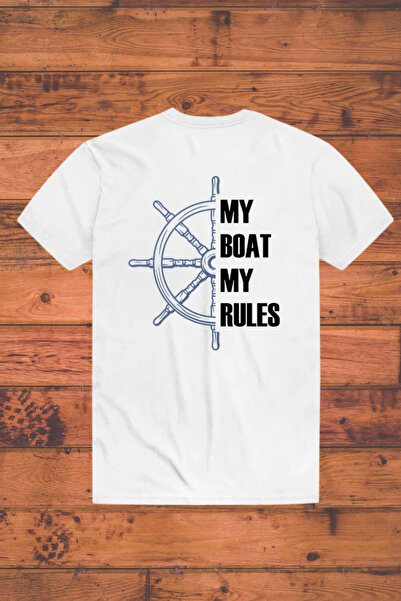 donamod تي شيرت مطبوع عليه قواعدي قاربي مقاس كبير