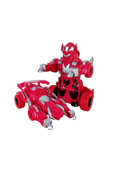 Brother Toys Çekip Bırakınca Otomatik Robota Dönüşen Robot Olan 360 Derece Dönebilen Oyuncak Akrobat Araba 11 Cm.