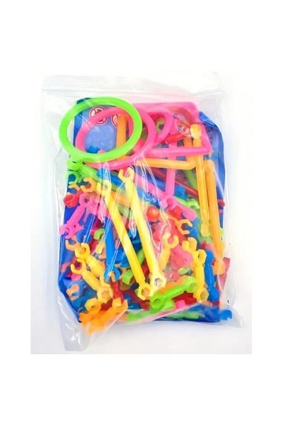 dalimag Joc Set 300 Betisoare de constructie educativ pentru copii, puzzle, multicolor, copii 3+ ani