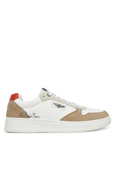 Aeronautica Militare Teniși bej pentru bărbați AERONAUTICA MILITARE-251SC235PL244 94642 OFF WHITE/BEJ