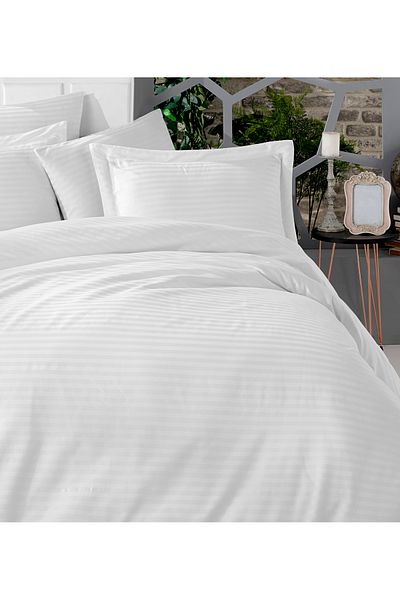 MyStory Home Σετ Παπλωματοθήκη Μονό - Λευκό Σατέν (ΧΩΡΙΣ ΣΕΝΤΟΝΙΑ)
