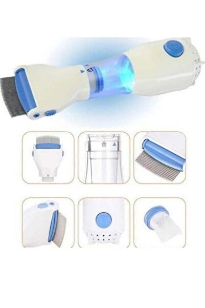 COOYA Electric Lice Removal Comb,with 3 Replacement Filters,White/Blue