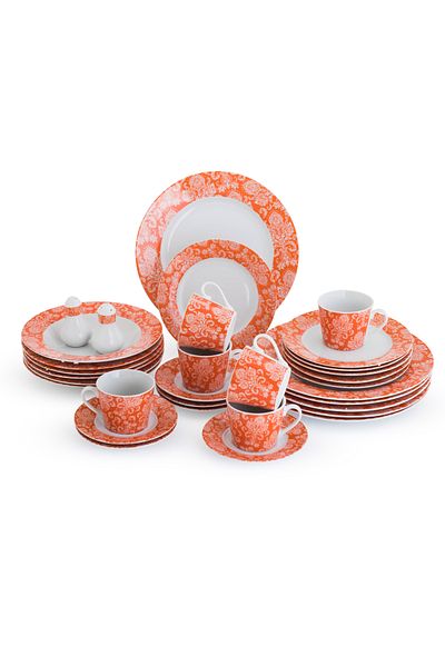 HIC Ceramic Dinner set 32 pieces for 6 persons
