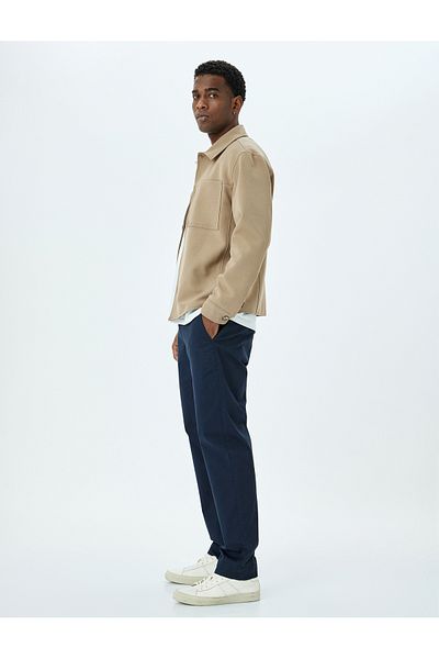 Koton Cotton Gabardine Pocket Detailed Chino Trousers