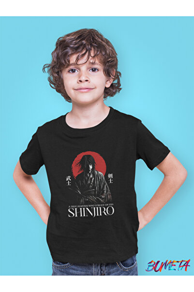 Bumeta تي شيرت ساموراي شينجيرو ساموراي للأطفال الحقيقي