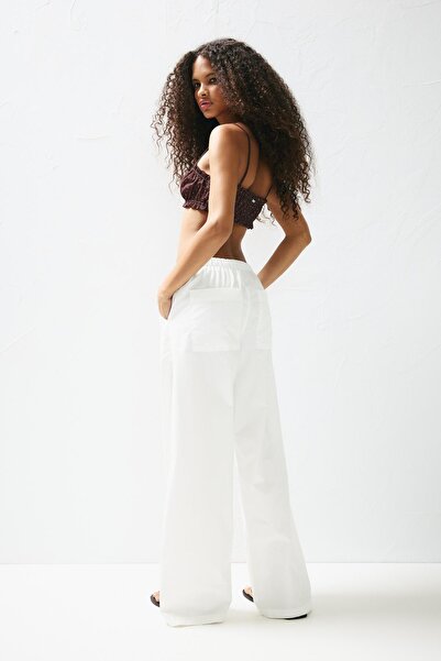 Pull & Bear Poplin baggy trousers