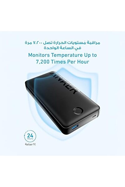 Anker شاحن متنقل باور بانك 325 Core 20K II، بطارية 20000 مللي أمبير، منافذ شحن سريع 15 وات لأجهزة iPhone