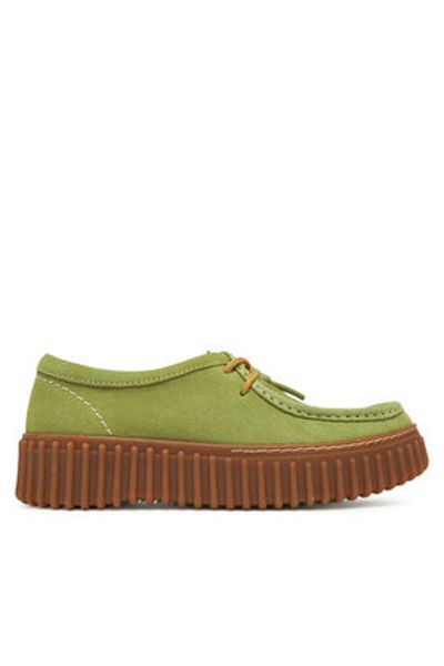 CLARKS Pantofi de damă verzi CLARKS-26181186 P04 APPLE SUEDE