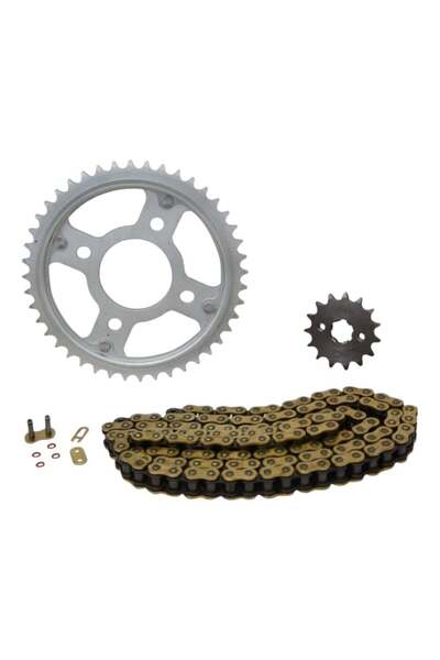 Genel Markalar O RİNGLİ ZİNCİR DİŞLİ SET [GOLD] [15T/44T] [428H x 128L] HONDA...