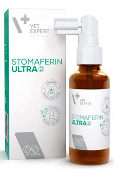 vet expert Stomaferin Ultra Klorheksidin İçeren Kedi Köpek Ağız Bakım Spreyi