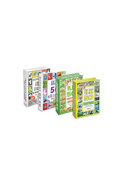 scntoys 4'lü Eğitim Seti - Ilk 50 Sözcük, Meyveler, Hayvanlar Ve Bebeğimin Ze...