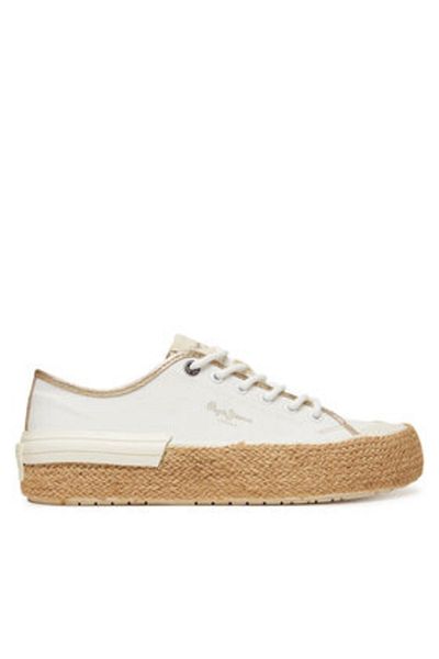 Pepe Jeans Espadrile albe pentru femei PEPE JEANS-PLS31595 800WHITE