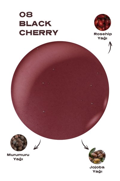 Golden Rose Sweet Kiss Lip Oil Gloss - 08 Black Cherry - Bordo Dudak Parlatıcı Yağ