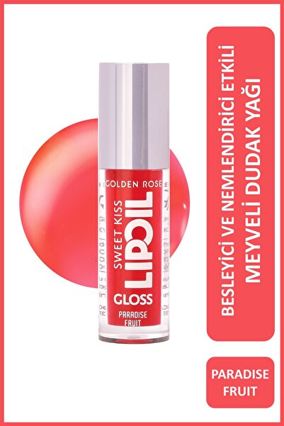 Golden Rose Sweet Kiss Lip Oil Gloss No:04 Dudak Parlatıcı Yağ Tropikal Meyve & Jojoba Yağlı 4,7 ml