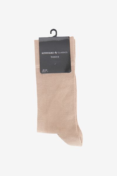 ALTINYILDIZ CLASSICS Ανδρικές μονές κάλτσες Beige Melange Bamboo