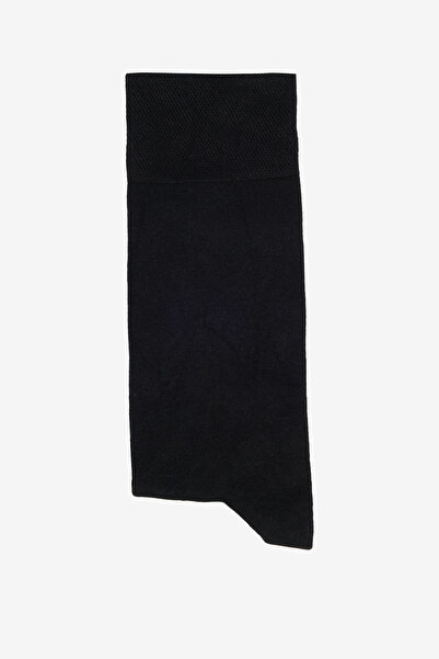 AC&Co / Altınyıldız Classics Men's Black-Navy-Marengo Patterned 3-Piece Socket Socks