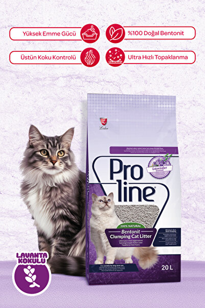 Pro Line lavanta kokulu kedi kumu 20 lt