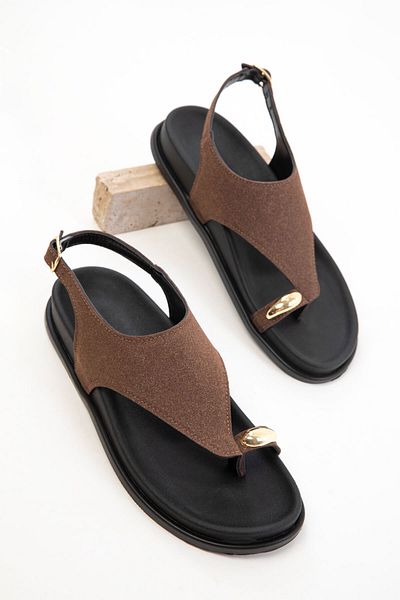 SOHO Brown Suede Women's Sandals 20632