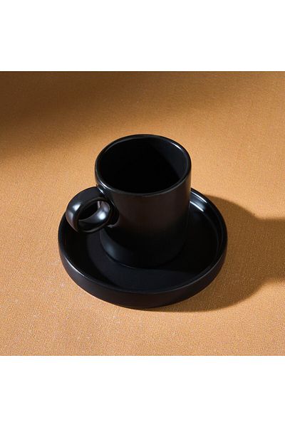 Karaca X Hussein Chalayan Future Perfect Coffee Cup for 2 Persons 60 ml Black