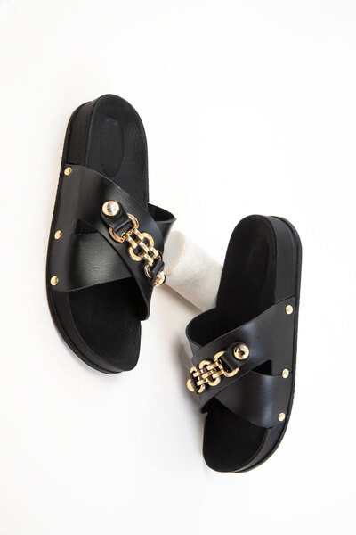 SOHO Schwarze Damenhausschuhe 20703