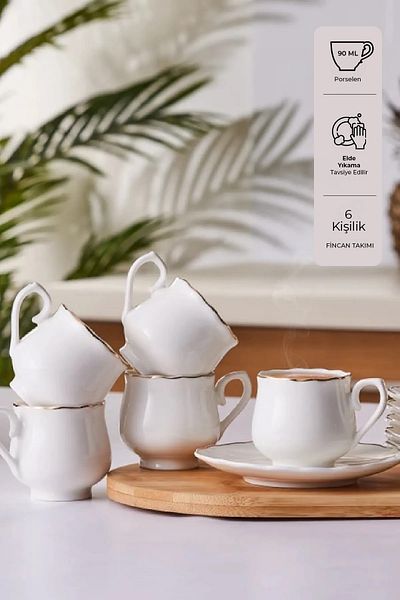 Emsan Beykoz 6-Person Coffee Cup Set 90 ml