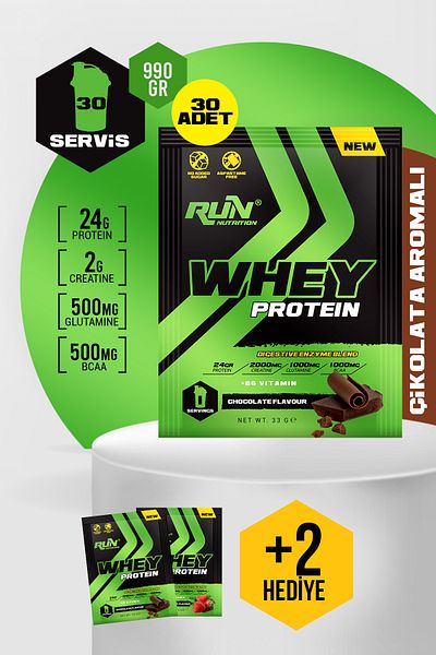 Run Nutrition 990g Chocolate Flavored Sachet - 30 Gifts