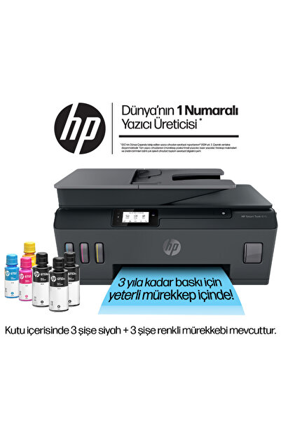 HP Smart Tank 615 Wireless All-in-One, Baskı, Kopyalama, Tarama, faks, ADF, Wifi, Y0F71A