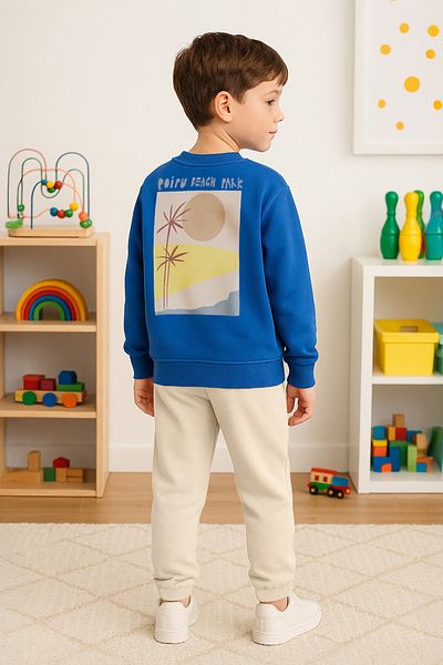 TRENDYOLKIDS Set de bumbac imprimat Saks pentru băieți - TKDAW25AU00144