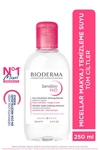 Bioderma Sensibio H2O Hassas ve Normal Ciltler için Micellar Makyaj Temizleme Suyu 250 ml