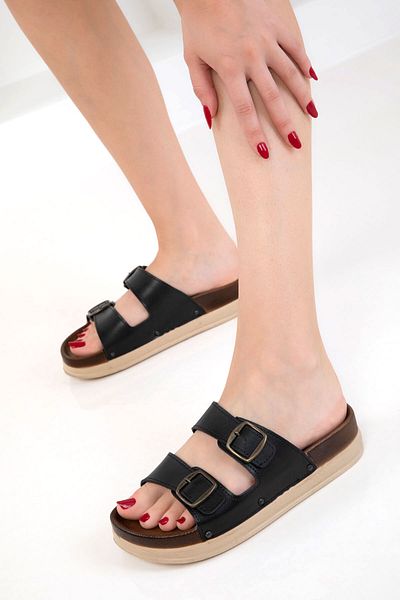 SOHO Black Women's Slippers 20708