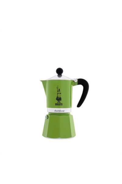 Bialetti Rainbow Yeşil Metal 3 Cup Moka Pot