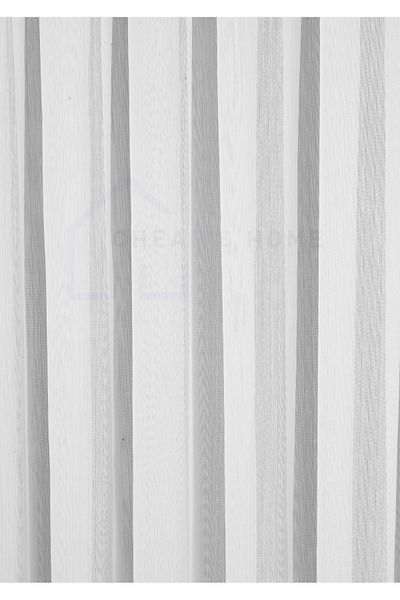 cheap's home Bamboo Slub No Crease, No Ironing, Tight Pleat (1/3) High Quality Tulle Curtain - Honeycomb Top