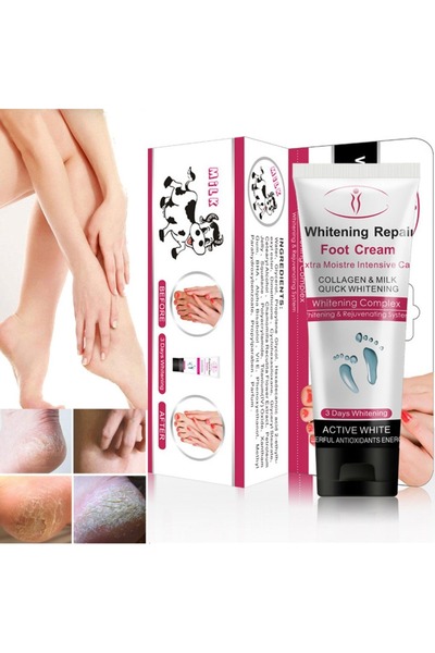 Aichun Beauty كريم تبييض وإصلاح القدمين 100 جرام بتركيبة الكولاجين والحليب لل...