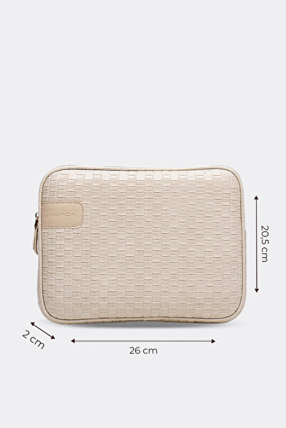 MORCA حافظة كمبيوتر لوحي باللون البيج مقاس 11 بوصة - iPad Air Pro، Matepad، Galaxy