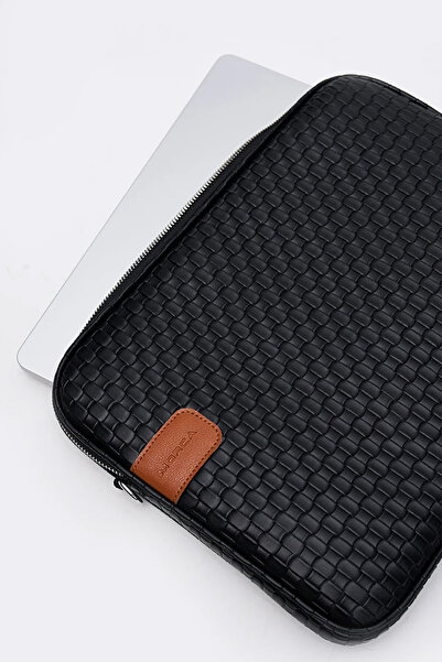 MORCA كمبيوتر محمول ماك بوك اير برو 13.3 بوصة و 14 بوصة - حافظة سوداء من القش