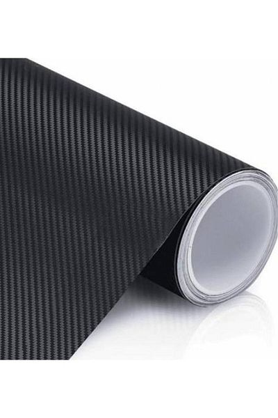 AUTOFOLYO Black Carbon Fiber Foil 40 Cm-1 Meter Air Ducted