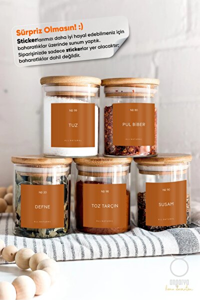 ANGARYA Minimal Ve Modern Stil, Dekoratif Baharat, Bakliyat, Kuruyemiş Kavano...