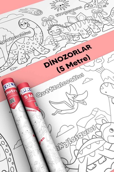Proll Dinosaur Giant Coloring Paper 5 Meters