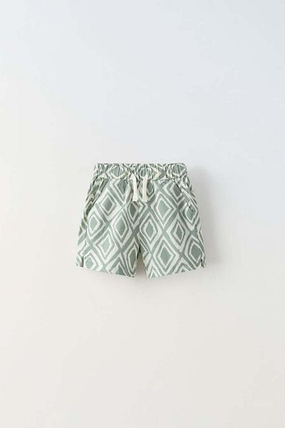 Magu Boys' Cotton Geometric Patterned Shorts Shirt Suit – Summer Relaxed Fit