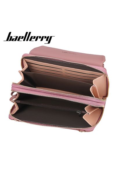 Generic Women's Shoulder Strap Wallet - Dark Pink