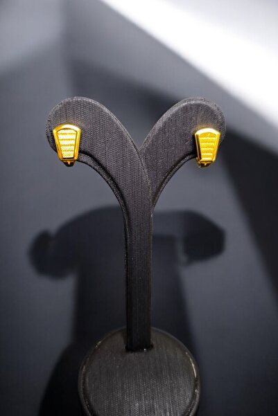 BEYZA DERELİ TAKI AKSESUAR 22 Ayar Fiziki Altın Kaplama Klipsli Trabzon Hasır Küpe