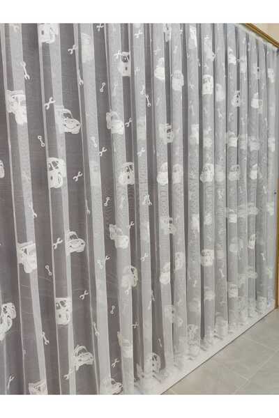 PERDENEVA Araba Desenli Çocuk Perdesi