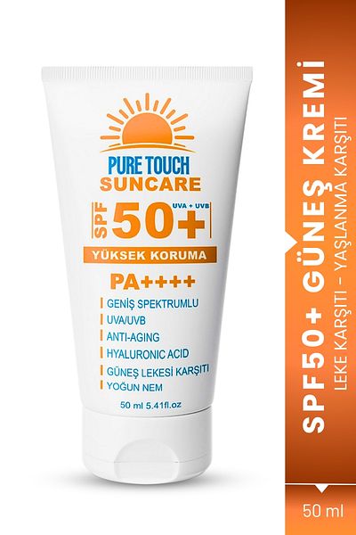 Pure Touch Spf 50+ Anti-Blemish Sunscreen / Pa++++ High Protection, Anti Aging, Face and Body Use
