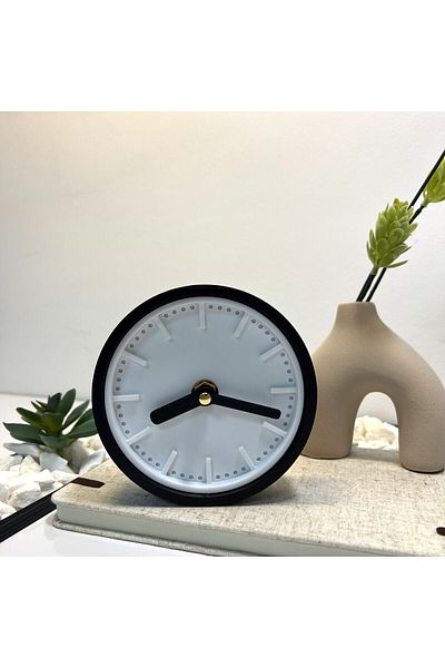 OEM Decorative clock "Spectrum", 11 cm, black, 3D printed from PLA (Bioplastic)